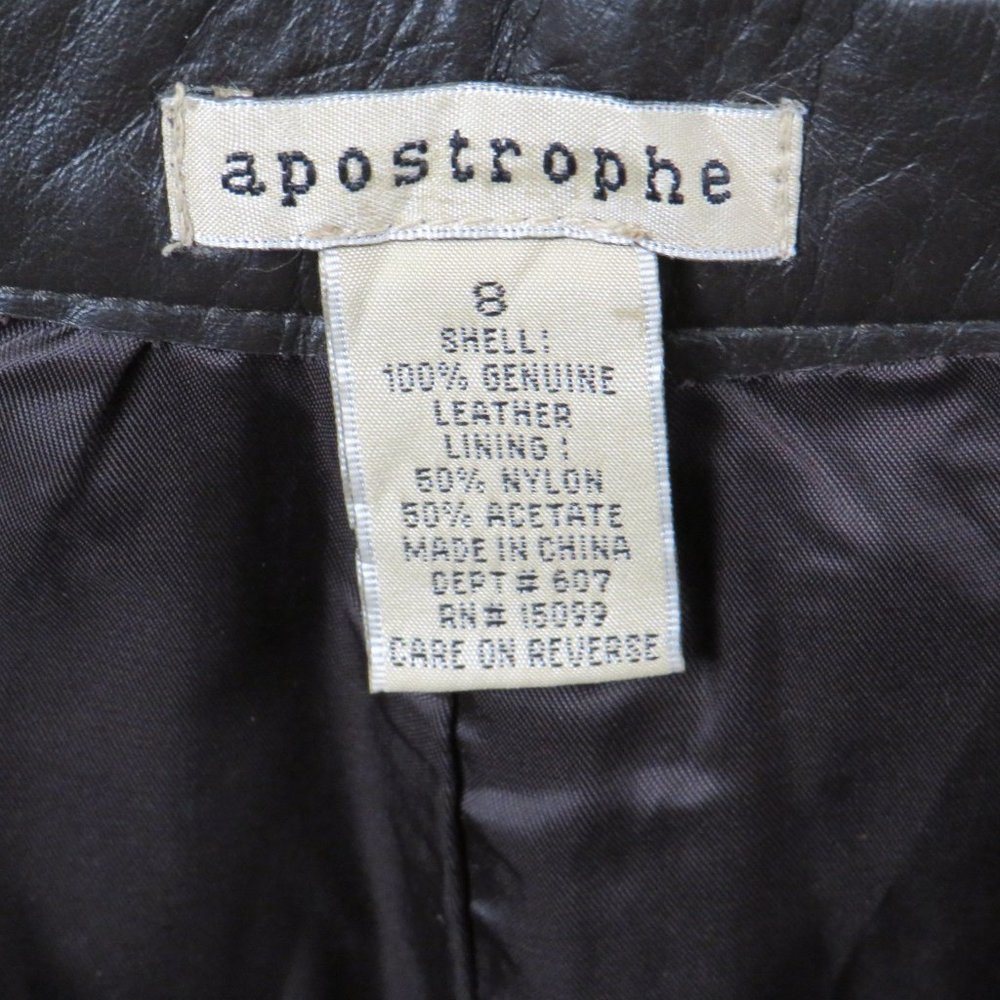Apostrophe Dark Brown Leather Pants - image 3